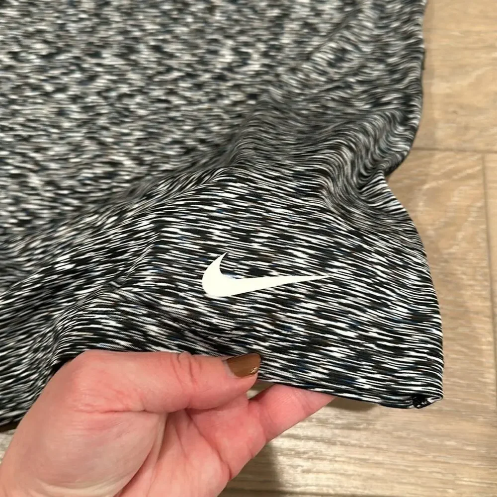 NIKE Black White Blue Blur Abstract Buttery Soft Active‎ Workout Gym Tank Top S